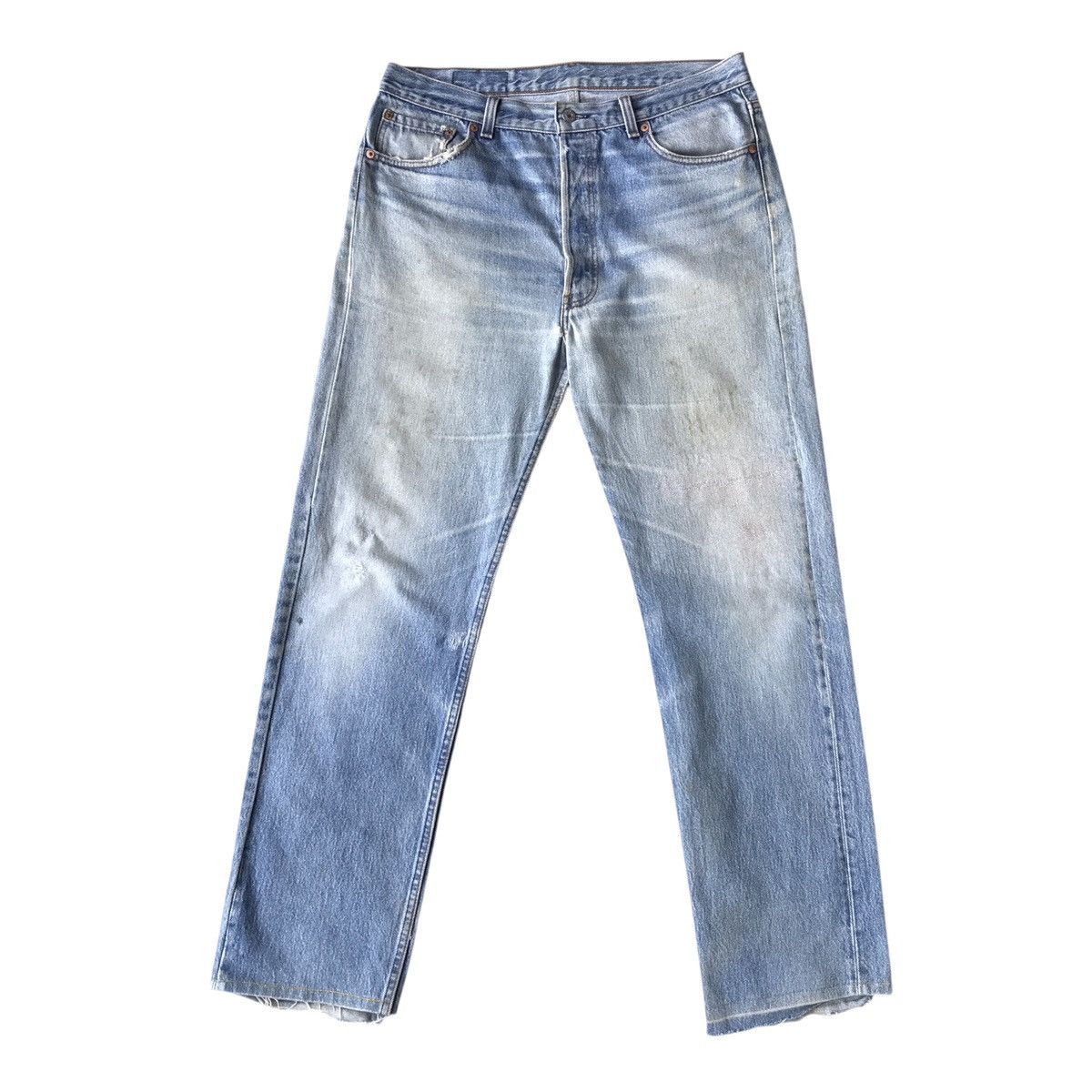 Levi's Levi’s Strauss Lot. 501 Vintage 90s USA Distressed Denim Size US 35 - 1 Thumbnail