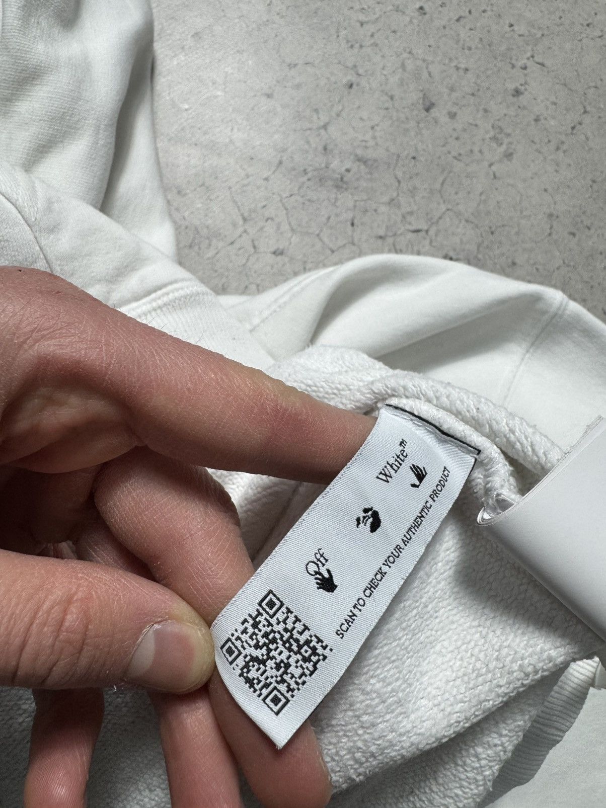 Off-White Off-White Mona Lisa Luxury Big Logo Hoodie White Size XS Size US XS / EU 42 / 0 - 9 Thumbnail