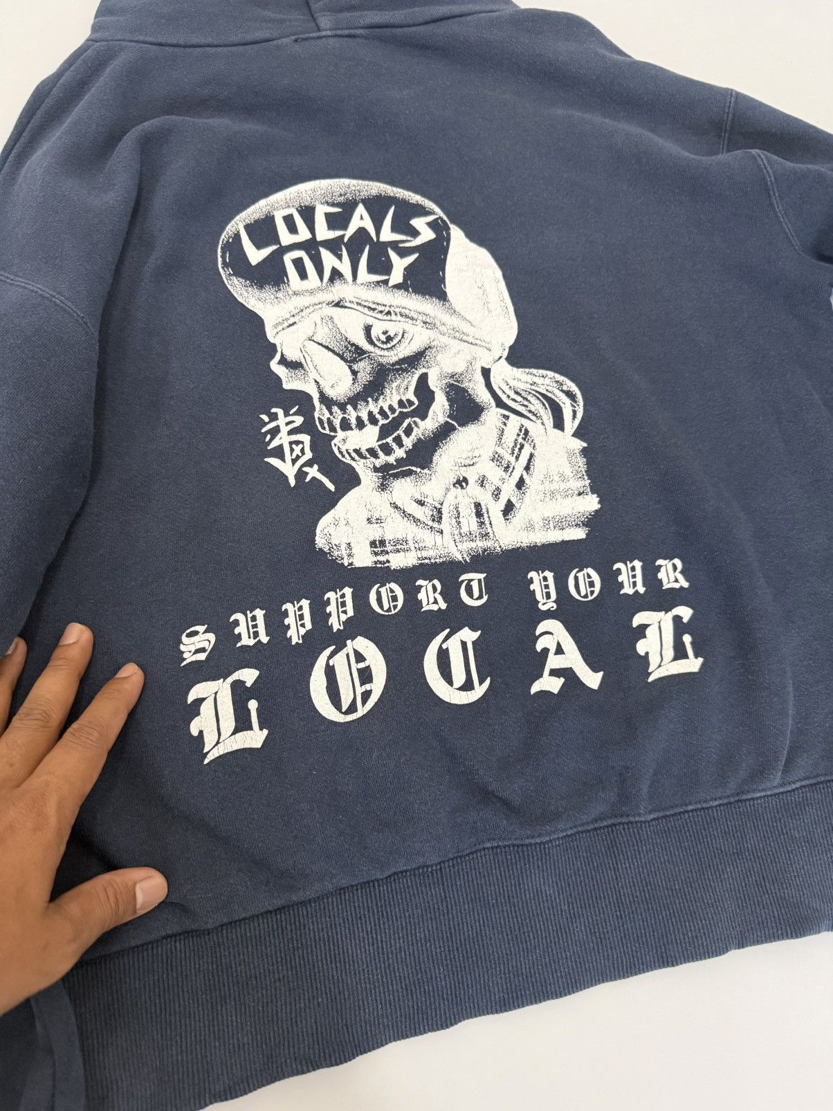 Japanese Brand 🔥 Japan Streetwear LOCALS ONLY Jingumae Shibuya Skull Hoodie Size US M / EU 48-50 / 2 - 11 Thumbnail