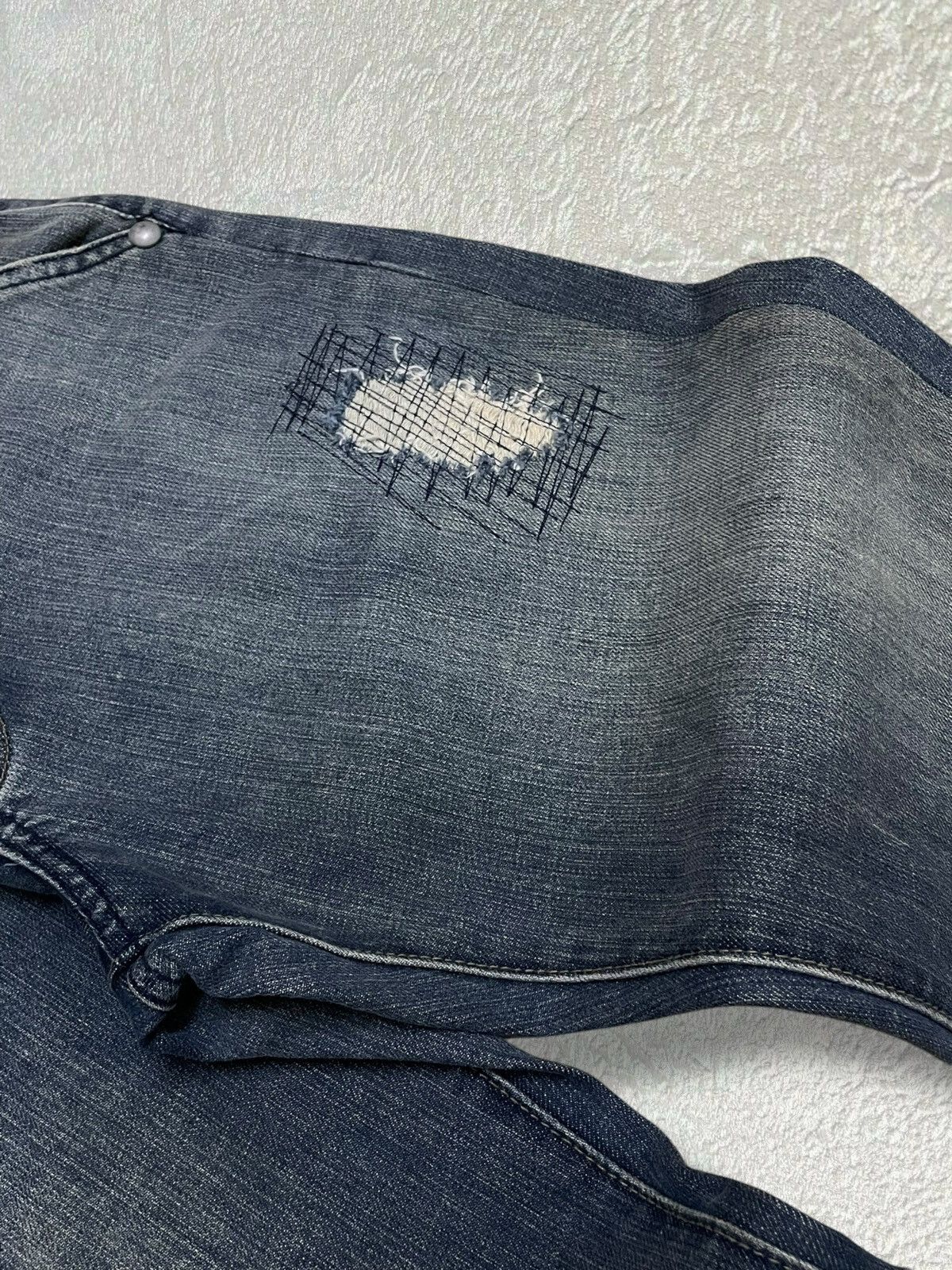 Tornado Mart Vintage Japan Designer Rush/Hour Distressed Flared Denim Size US 32 / EU 48 - 9 Thumbnail