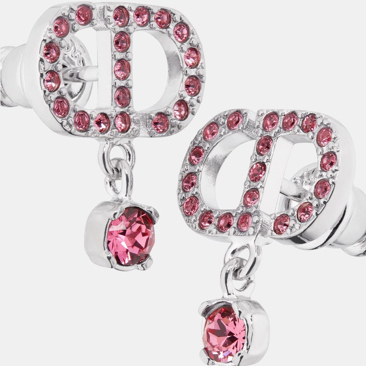 Dior o1bcso1str0126 Size:OS/Petit Cd Earrings in Silver/Pink Size ONE SIZE - 4 Thumbnail