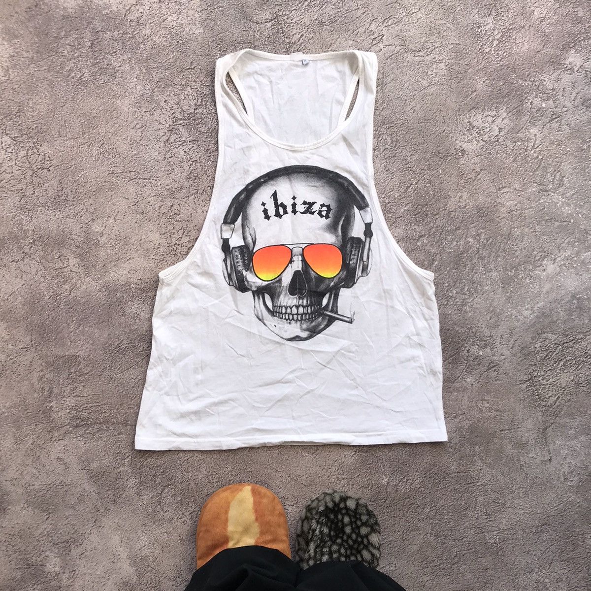 Vintage Y2K Vintage Ibiza Skull Graphic Tank Top Rave Streetwear M Size US M / EU 48-50 / 2 - 1 Thumbnail