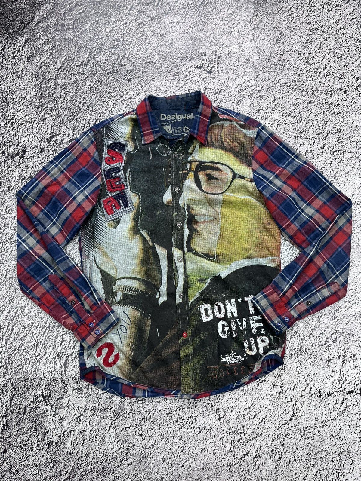 Desigual Vintage Desigual Y2K Patchwork Graphic Shirt M Size US M / EU 48-50 / 2 - 1 Thumbnail