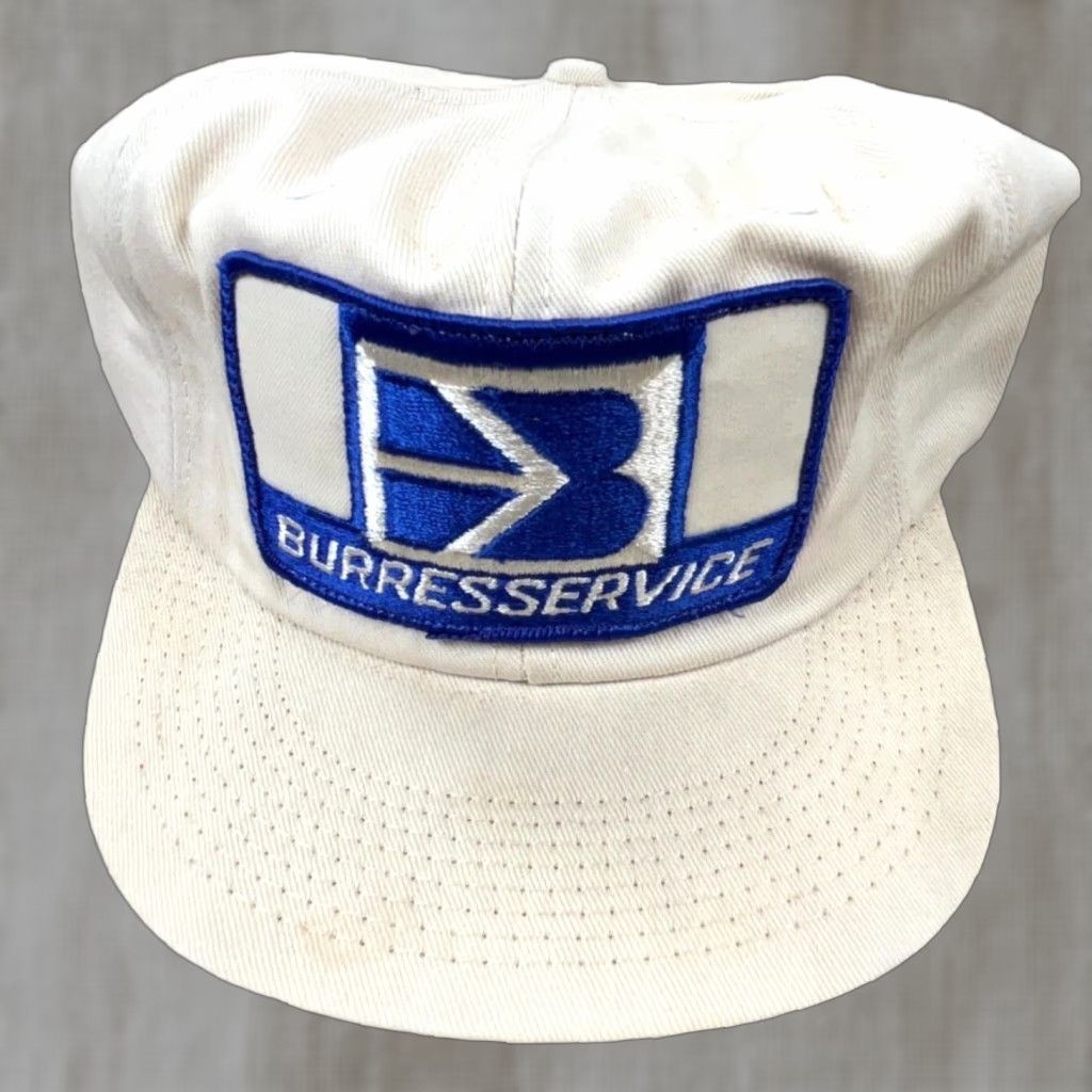 J Brand VINTAGE K-Brand Trucker Hat Cap Snap Back White Blue USA Patch Burress 80s Size ONE SIZE - 1 Thumbnail