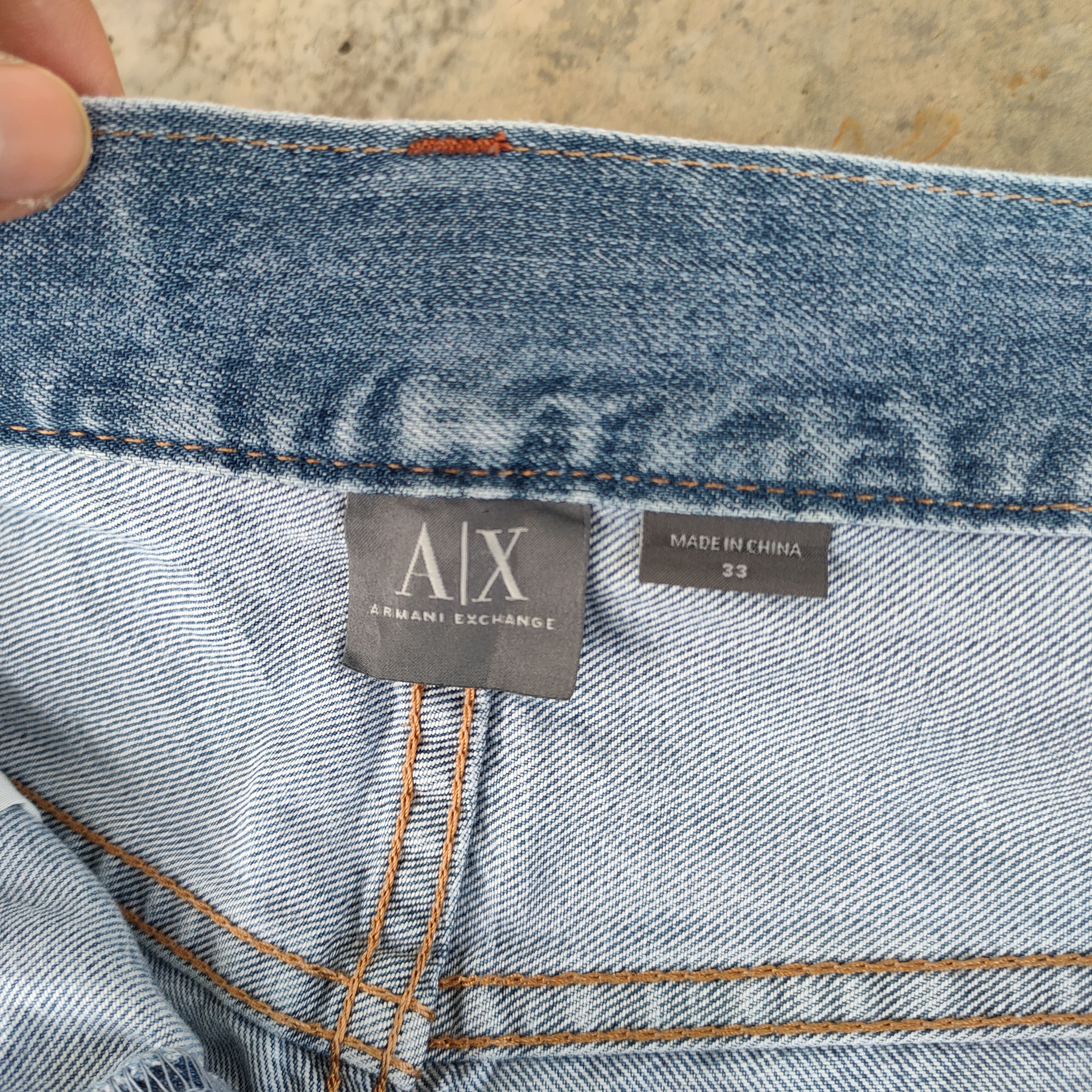 Armani Exchange # VINTAGE ARMANI EXCHANGE FADED JEANS PANTS Size US 35 - 9 Thumbnail