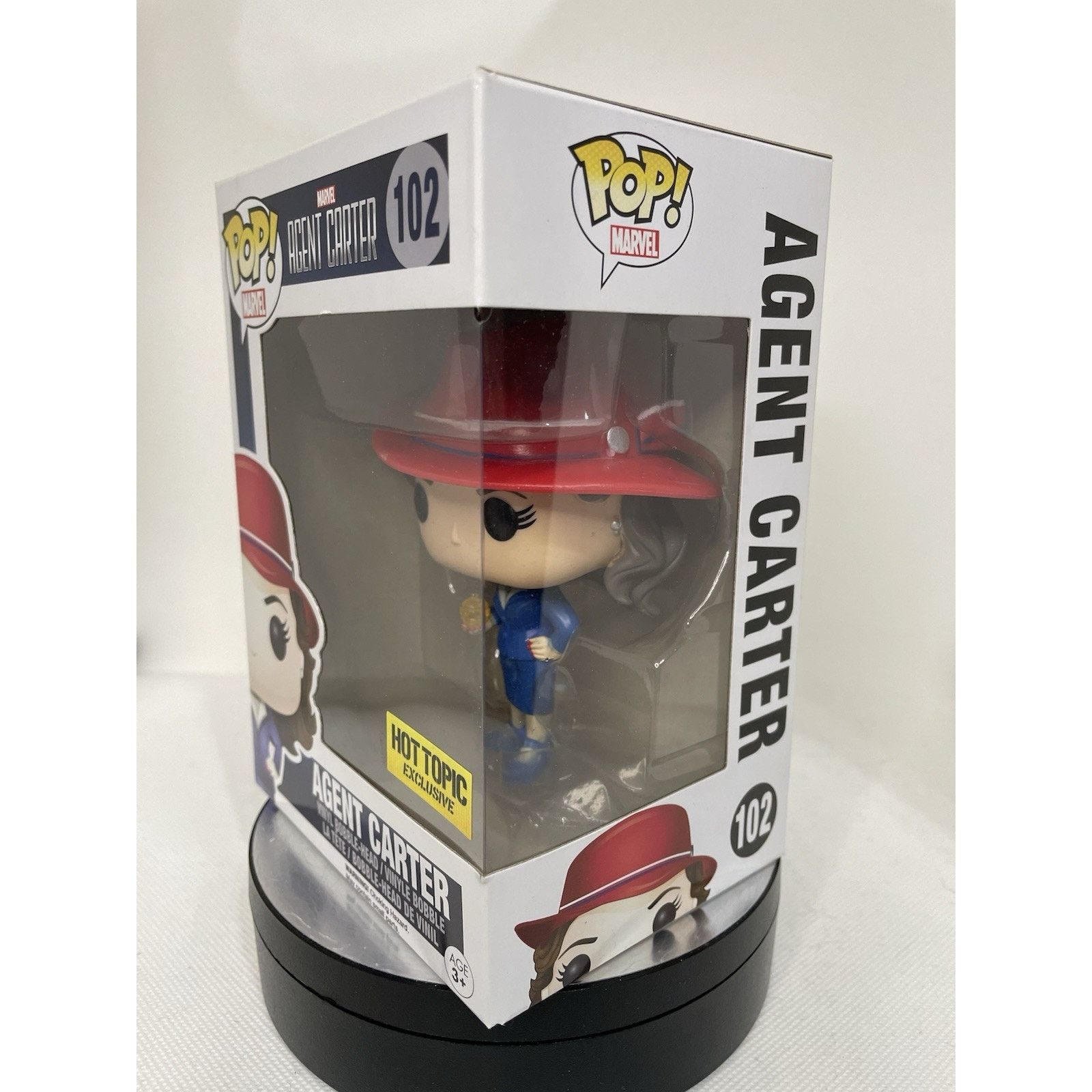 Marvel Comics Funko Pop! Agent Peggy Carter w/gold orb #102 Hot Topic Excl Size ONE SIZE - 2 Thumbnail