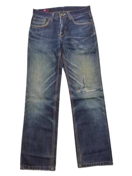 Edwin × Japanese Brand VINTAGE EDWIN 503 PREMIUM DISTRESSED JEANS MUD WASH FADED Size US 31 - 1 Thumbnail