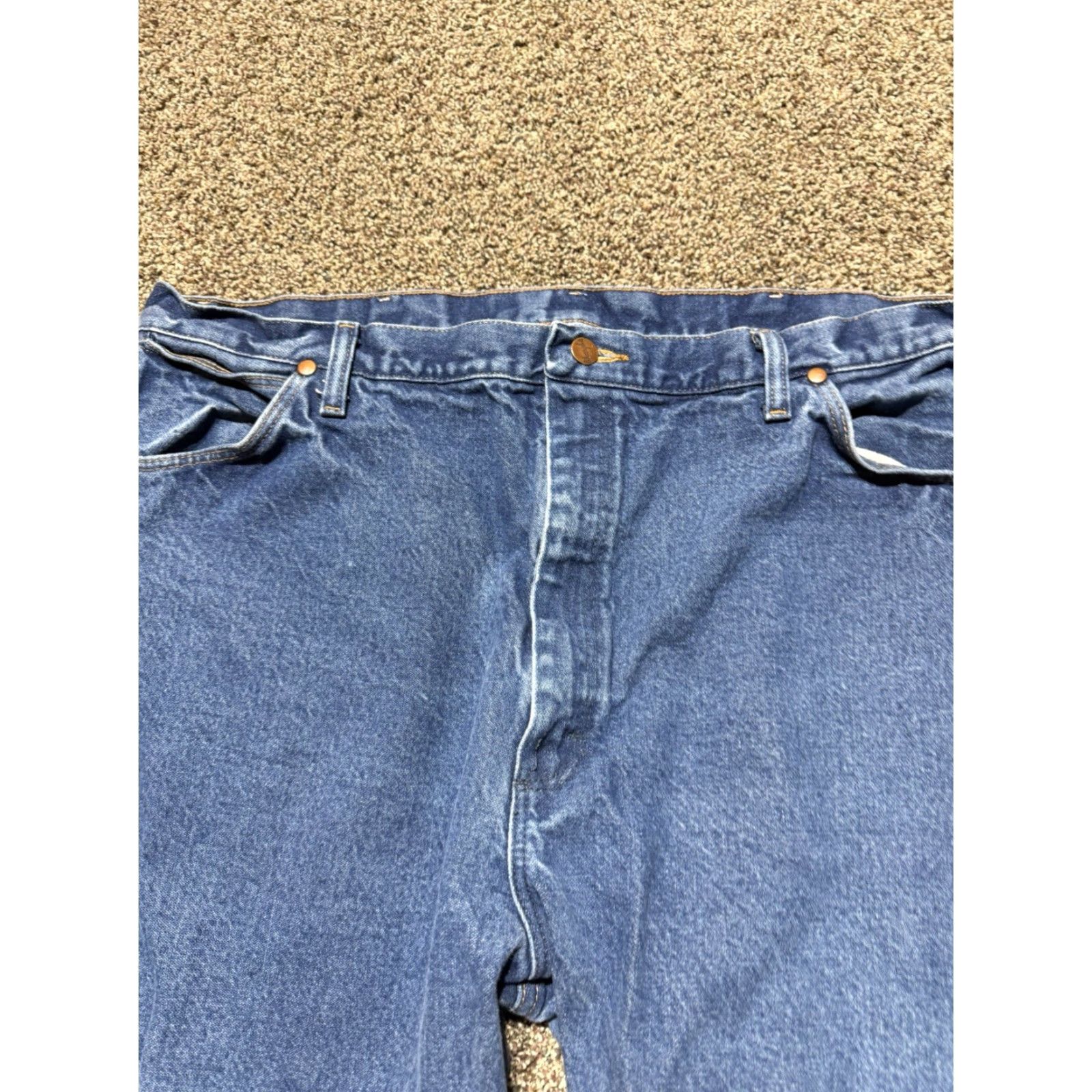 Wrangler Wrangler 13MWZ Jeans Men 42 Blue Denim 42X32 Cowboy Bootcut Wrangler Cowboy Cut 5-Pocket Design Regular Size Type Pants Mens Jeans Blue Cowboy, 13MWZ Size US 42 / EU 58 - 2 Thumbnail