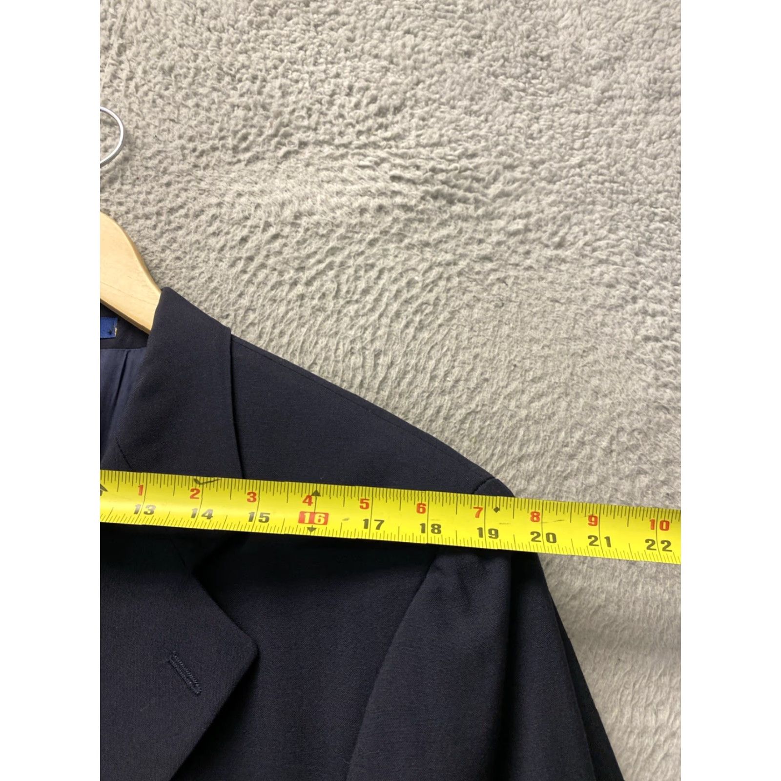 Chaps Chaps Ralph Lauren Blazer Mens 42 Navy Blue Wool Gold Button Jacket Size 42R - 7 Thumbnail
