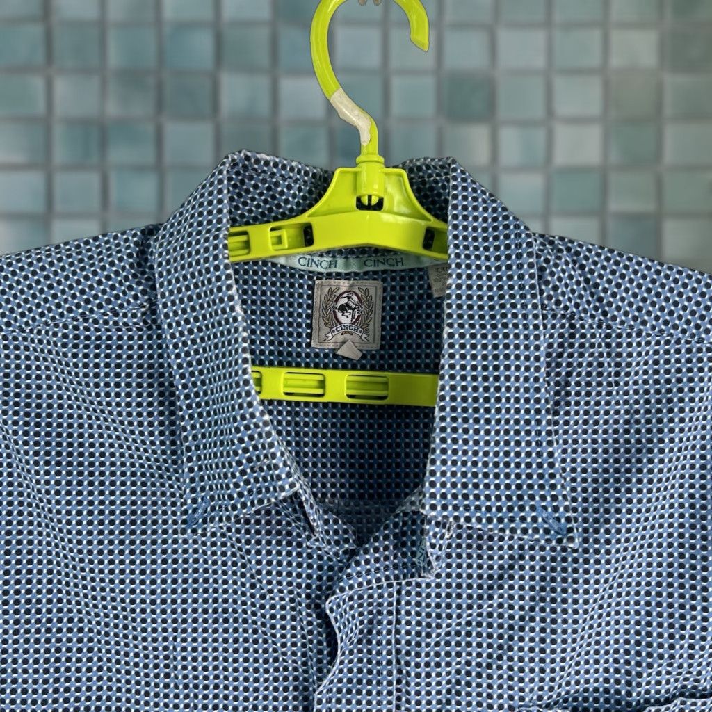 Vintage Cinch Western Wear Men’s Button Down Shirt SZ L Check Blue Long Sleeve Size US L / EU 52-54 / 3 - 1 Thumbnail