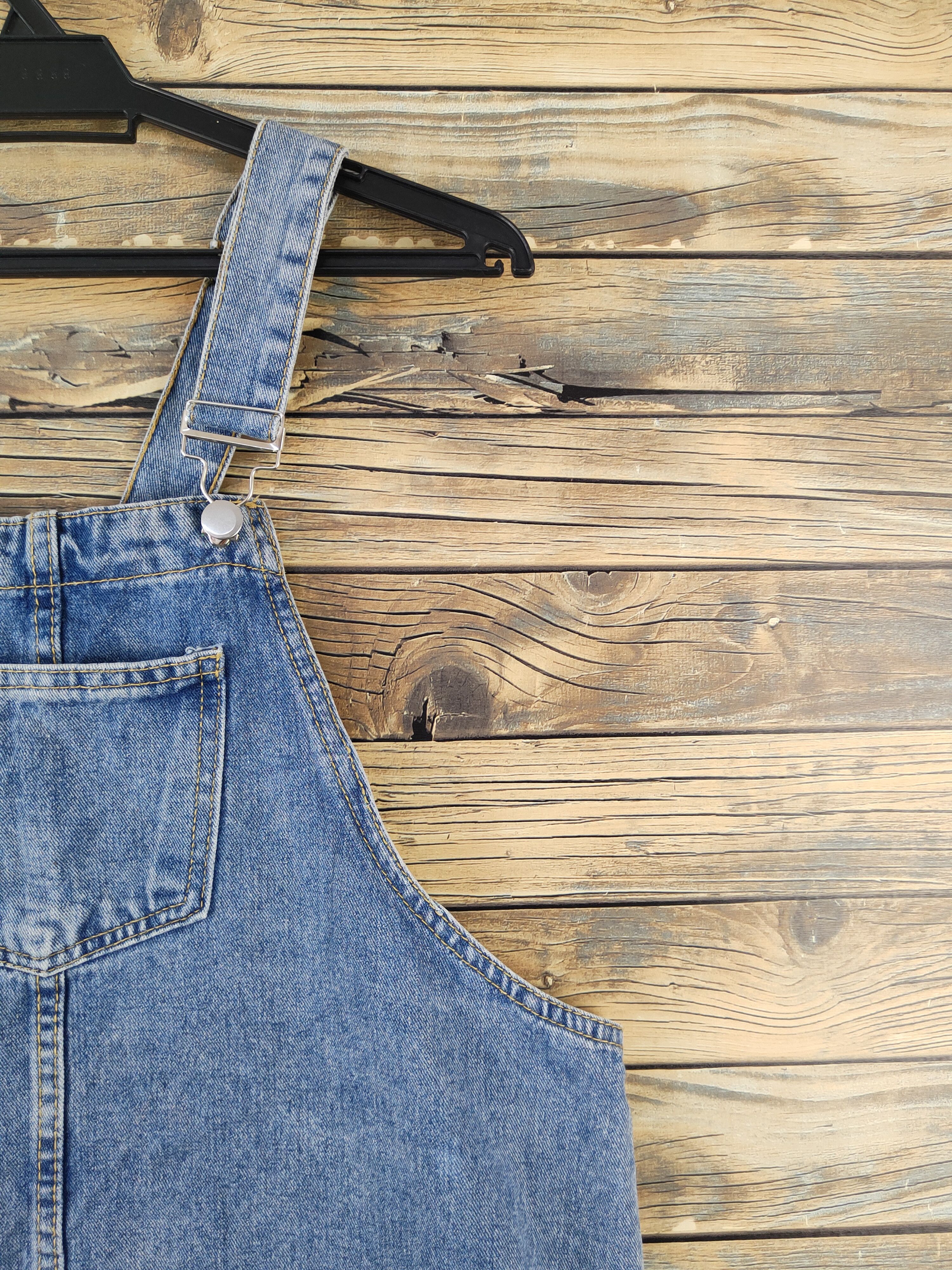 Japanese Brand × Vintage Japanese Brand Blue Denim Skirt Jumpsuits Size 41" - 4 Thumbnail