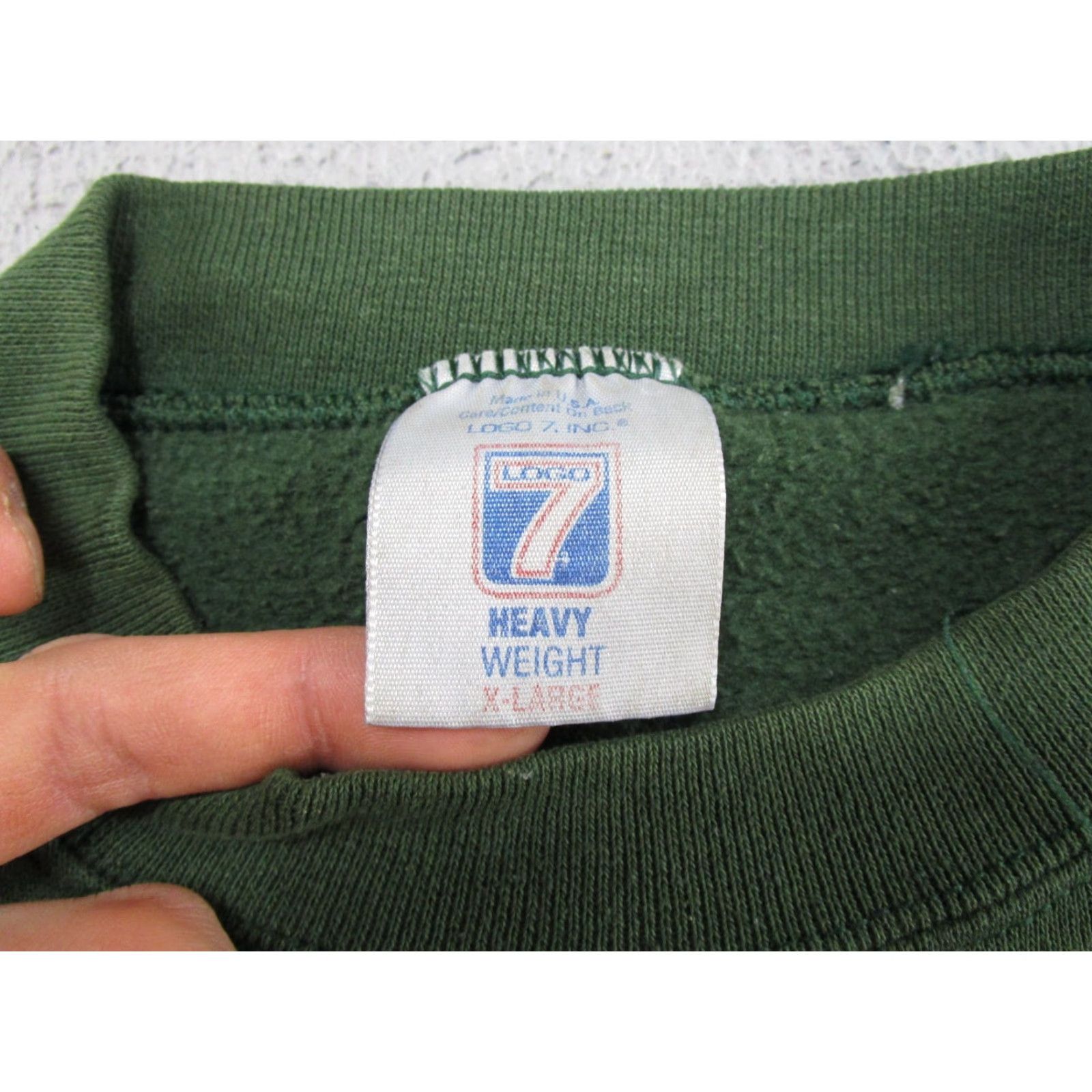 Logo 7 VINTAGE Green Bay Packers NFC Champions Sweatshirt XL Men Crew Neck Pullover Hooded Football All Seasons Defects Read Size US XL / EU 56 / 4 - 4 Thumbnail