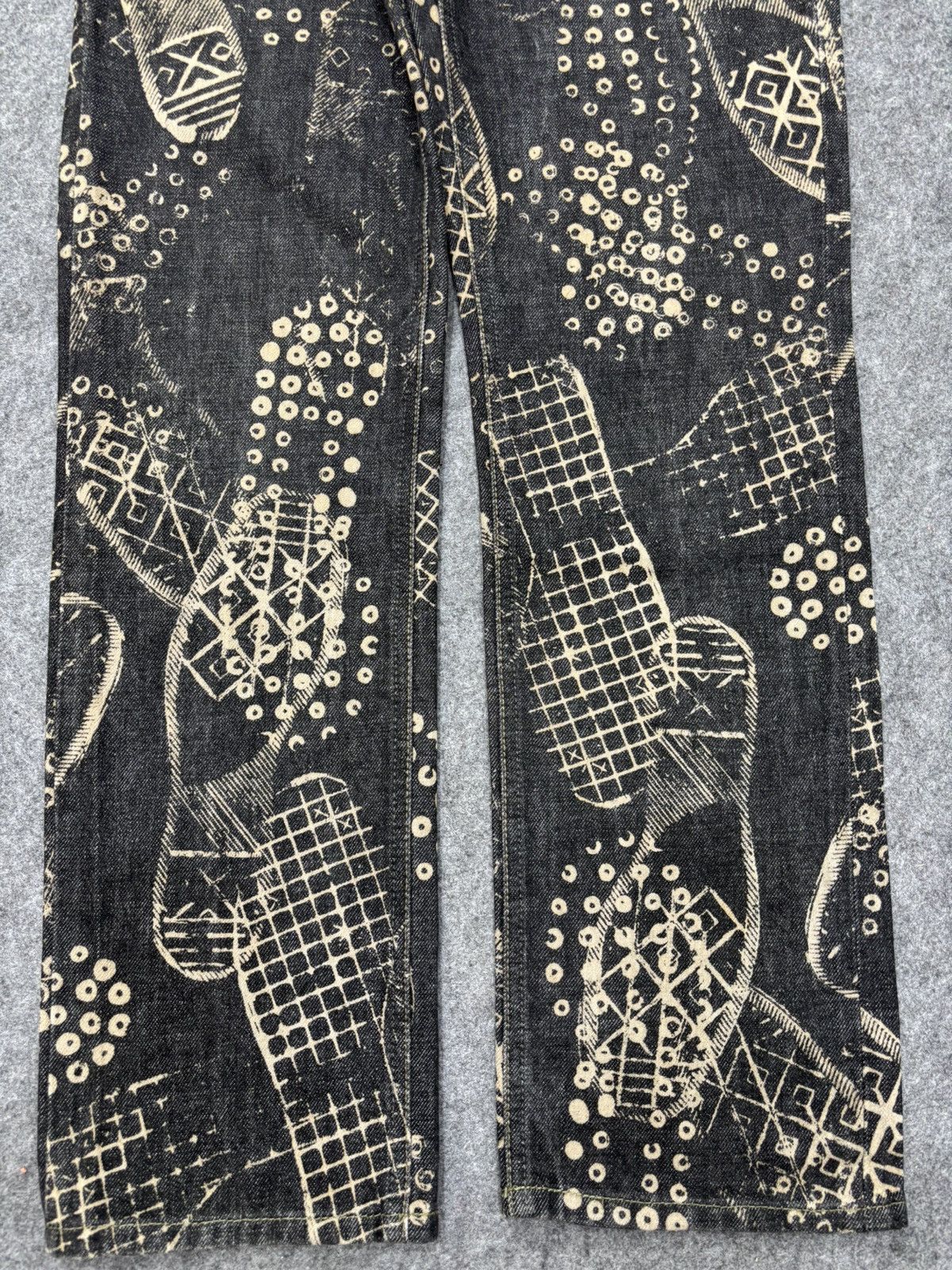 Japanese Brand 💥Very Rare💥Vtg Johnbull Boot Stomp Full Print Denim F670 Size US 28 / EU 44 - 4 Thumbnail
