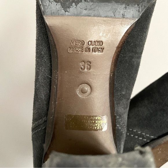 10 Corso Como Gray Suede Over The Knee Heeled Boots - 36 / 5.5-6US ​🇮🇹 Size US 6 / IT 36 - 7 Thumbnail