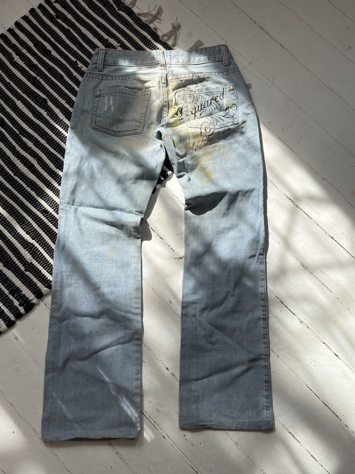 Dsquared2 VINTAGE DSQUARED2 DISTRESSED PRINTED STYLE PANTS Size 27" / US 4 / IT 40 - 10 Thumbnail