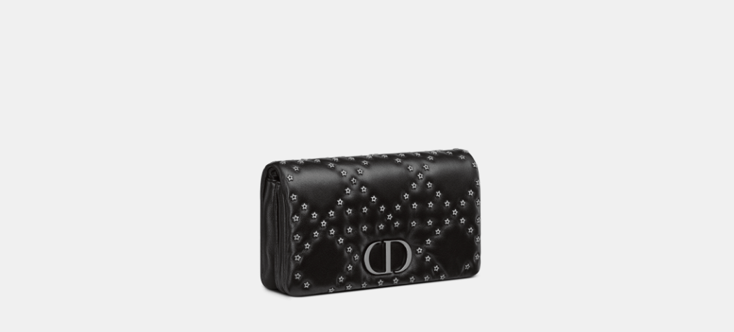 image of Dior O1W1Db10124 Size: Os Caro Macrocannage Mini Bag In Black, Women's