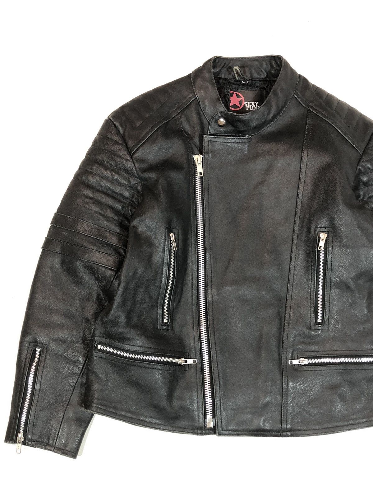 Harley Davidson × Honda × Vintage Sexy Punk Leather Jacket biker Motorcycle Racing Size US L / EU 52-54 / 3 - 8 Thumbnail