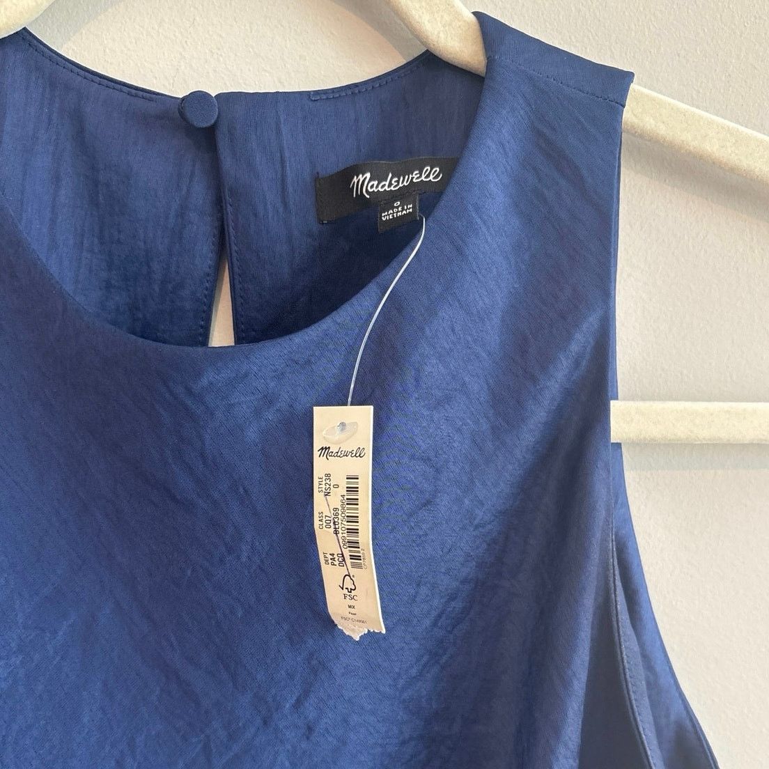 Madewell NWT Madewell Sleeveless Midi Dress Deep Cobalt Blue Size 0 Size XS / US 0-2 / IT 36-38 - 7 Thumbnail