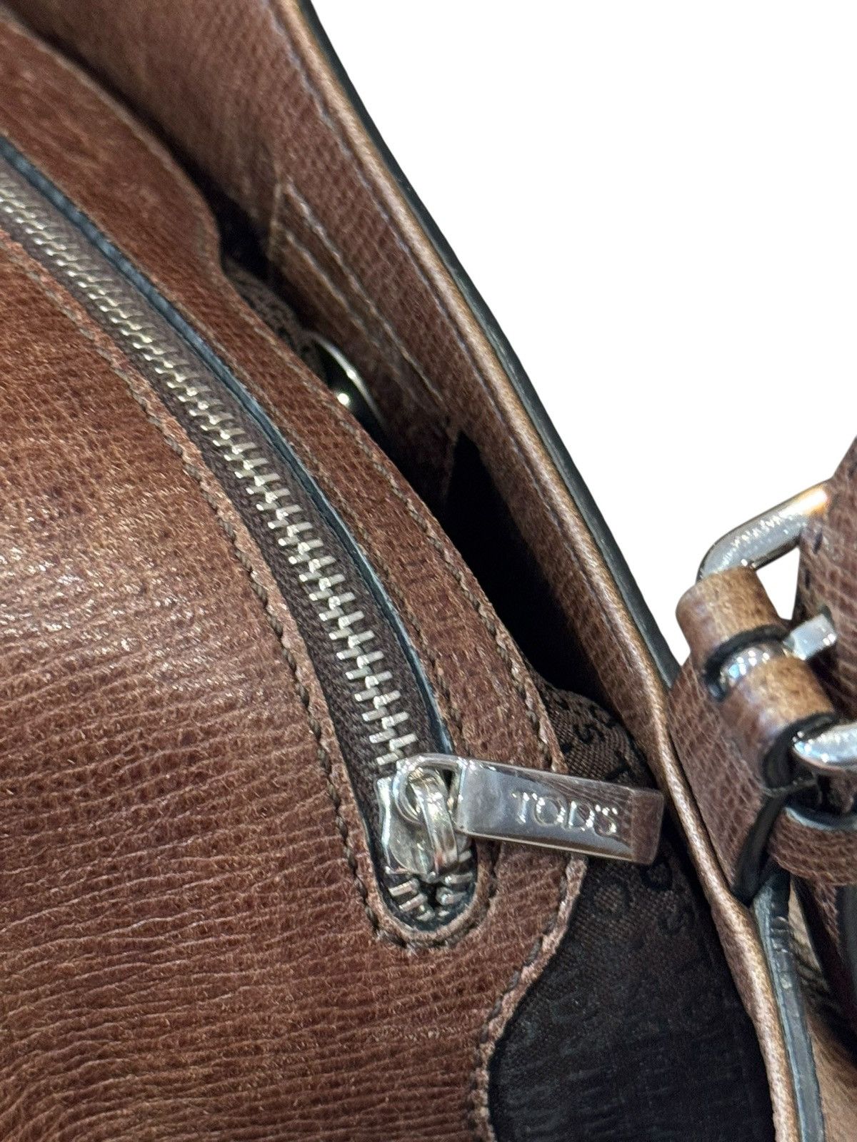 Tod's Tod’s Vintage Brown Tote Shoulder Strap Bag Handbag Size ONE SIZE - 9 Thumbnail