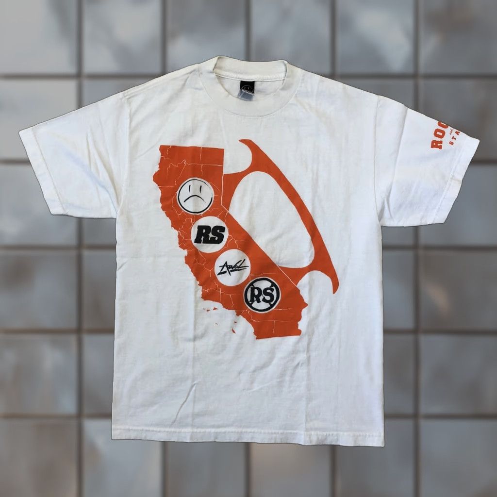 Vintage VINTAGE Rogue Status Mens T-Shirt California State Brass Knuckle Print White M Size US M / EU 48-50 / 2 - 1 Thumbnail