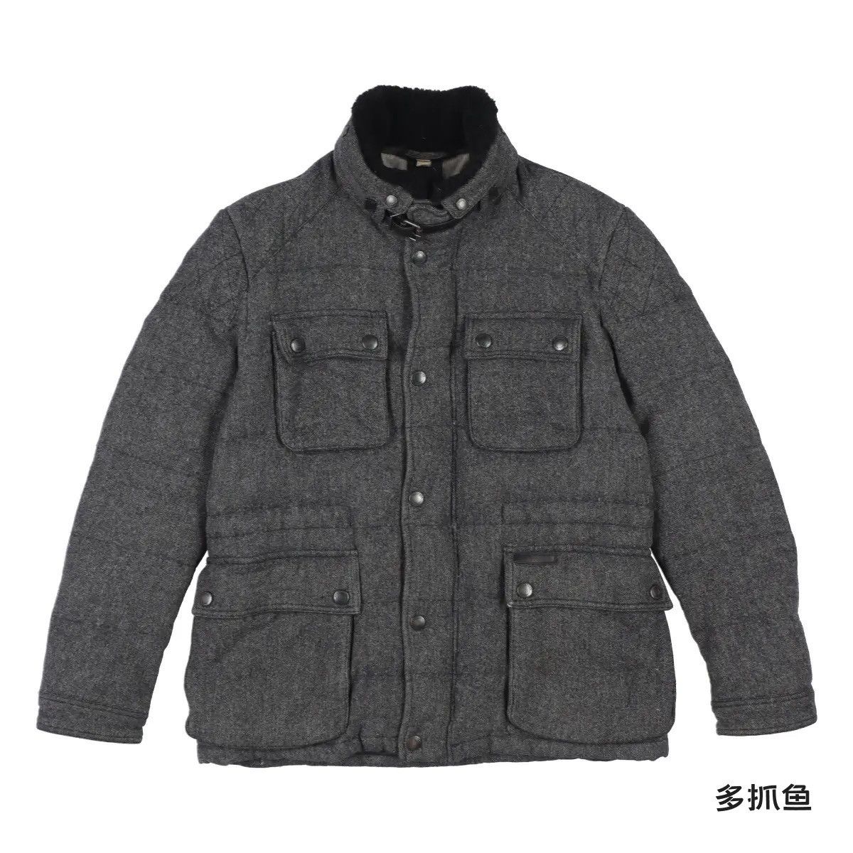Burberry BURBERRY BRIT wool fur coat safari jacket zegna loro piana Size US L / EU 52-54 / 3 - 1 Thumbnail
