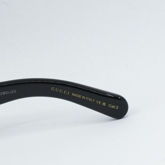Gucci Gucci GG1403S 001 Women Sunglasses Black Rectangle Frame Size ONE SIZE - 3 Thumbnail