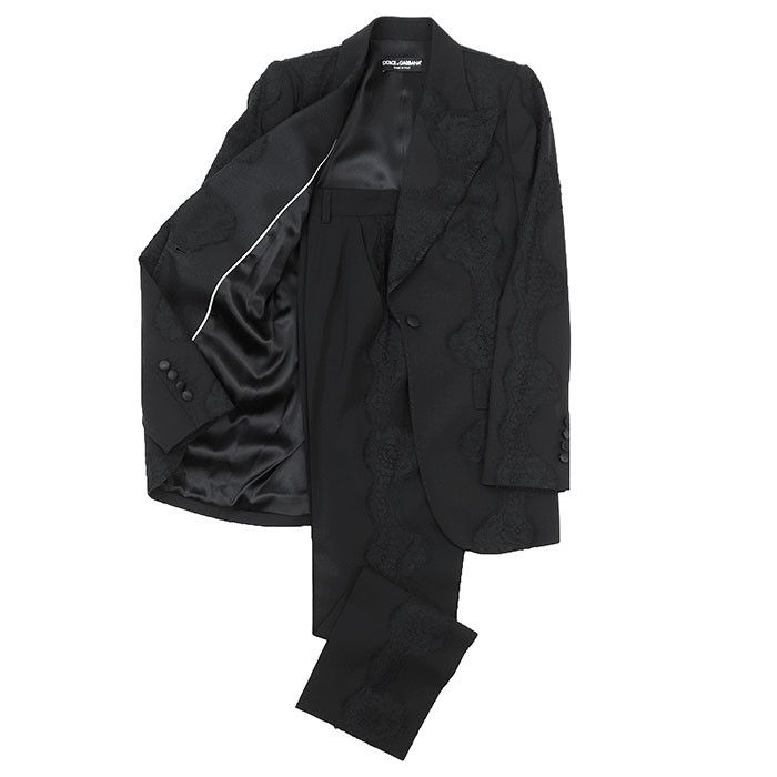 Dolce & Gabbana Dolce & Gabbana Dolce&Gabbana Lace Wool Blend Suit Textile Suits DUTY FREE for USA Size ONE SIZE - 1 Thumbnail