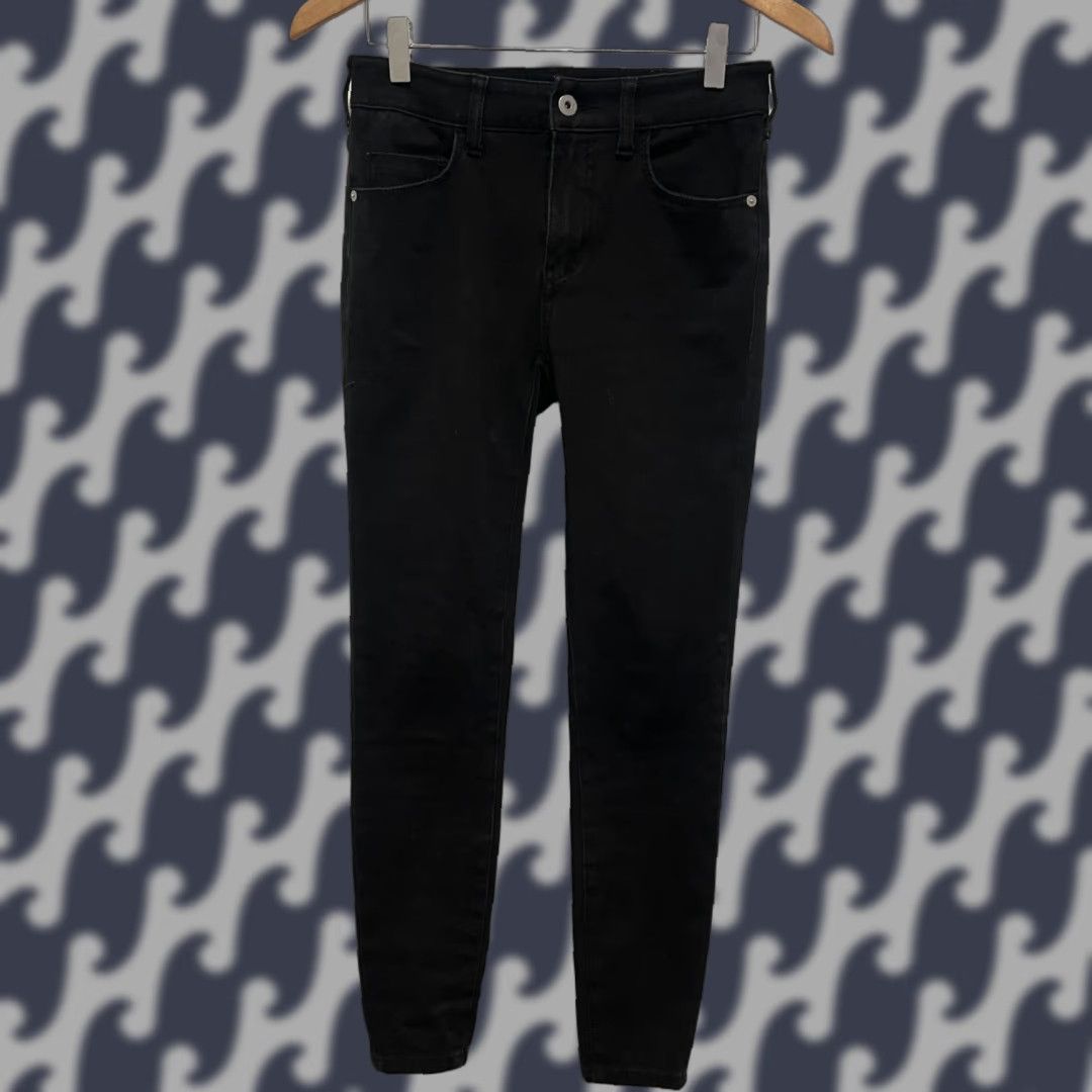 Vintage Pilcro and the Letterpress High Rise Denim Legging Black Jeans 26 Womens Slim Skinny 5-Pocket Inseam 27in Rise Mid 8.5-10.5in Cotton Blend Denim Pants Size 26" / US 2 / IT 38 - 1 Thumbnail