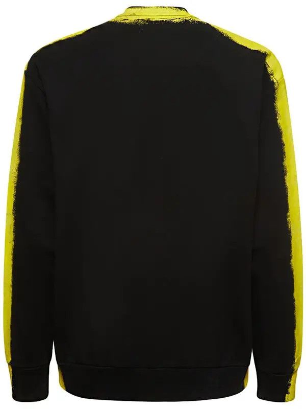 Moschino o1y0225 Logo Crewneck Sweatshirt in Black/Yellow Size US M / EU 48-50 / 2 - 2 Thumbnail