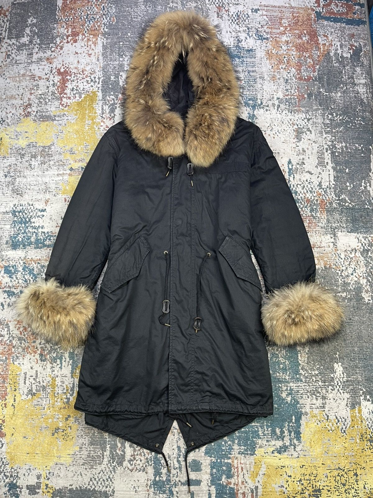 GOA Y2k GOA Apocalypse Racoon Fur Military Fishtail Parka Size US L / EU 52-54 / 3 - 3 Thumbnail
