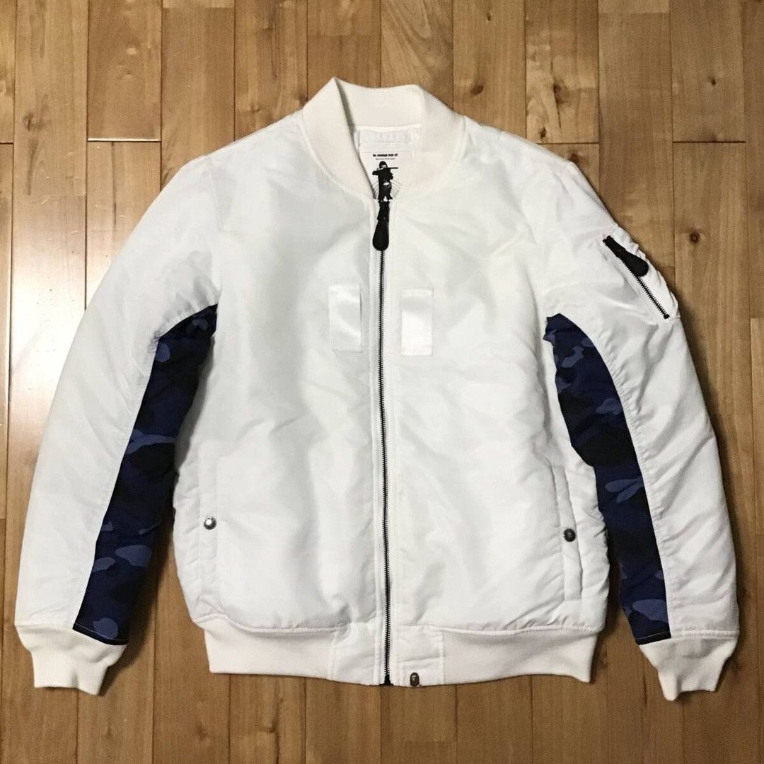 Bape BAPE HUNTING MA-1 Bomber Jacket a bathing ape Blue camo Size US M / EU 48-50 / 2 - 2 Thumbnail