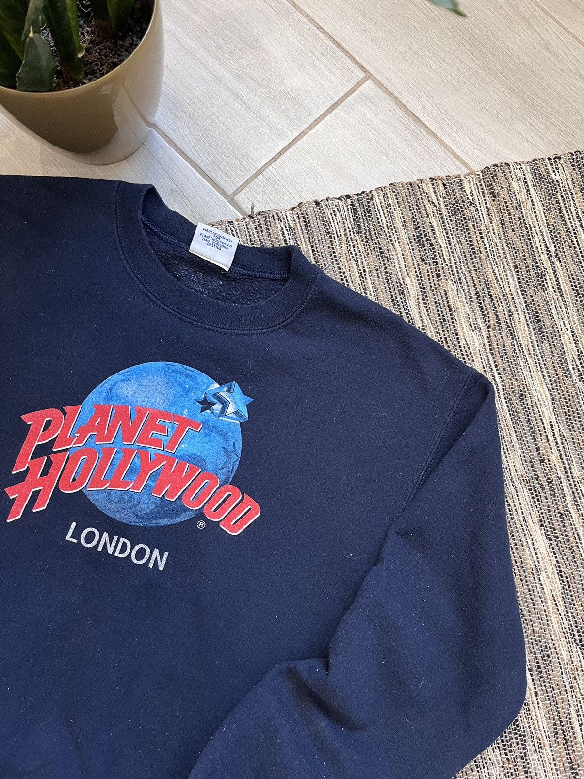 Planet Hollywood × Vintage Vintage Planet Hollywood London sweatshirt minimalistic navy Size US XS / EU 42 / 0 - 3 Thumbnail