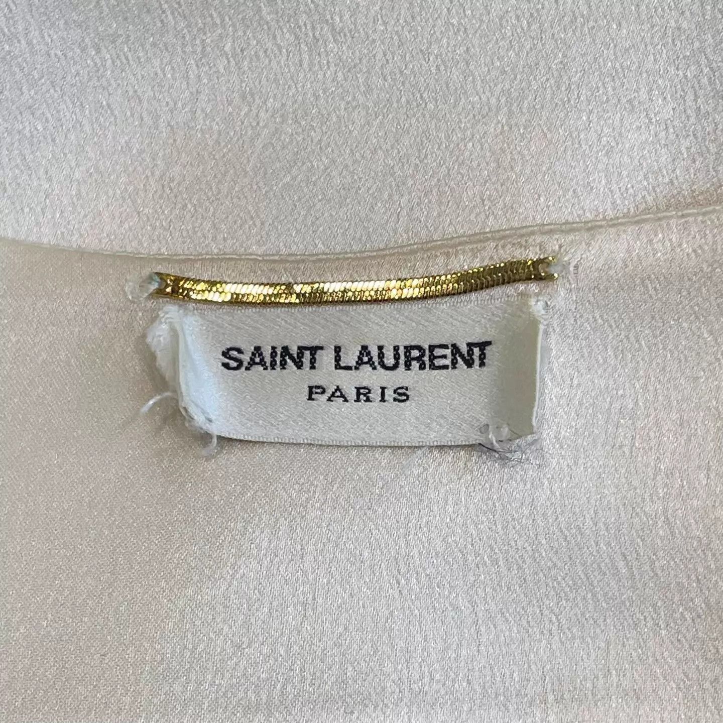Yves Saint Laurent YSL Beige Long Sleeve Blouse Size 36 Size XS / US 0-2 / IT 36-38 - 5 Thumbnail