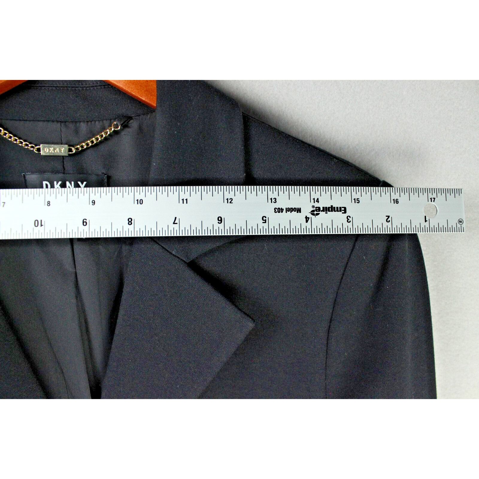DKNY DKNY Women's Blazer Jacket Black Buttons/Pockets Oversized Size M / US 6-8 / IT 42-44 - 4 Thumbnail
