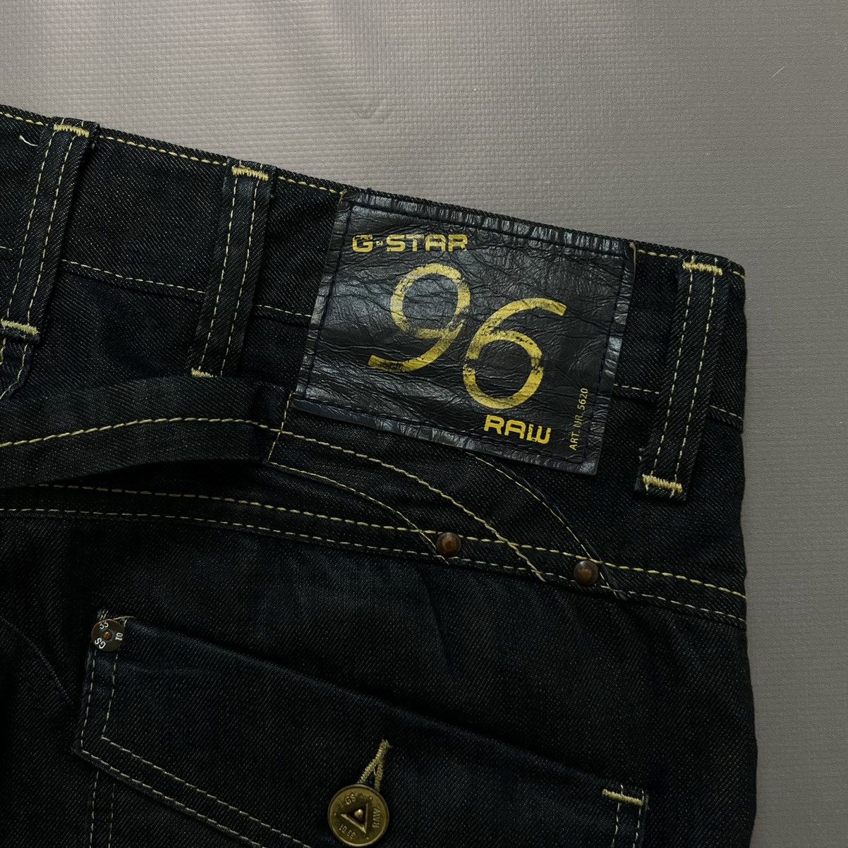 G-Star × Vintage Vintage G Star Raw 96 GS3301 Denim Jeans Big Logo Y2k Size US 32 / EU 48 - 10 Thumbnail