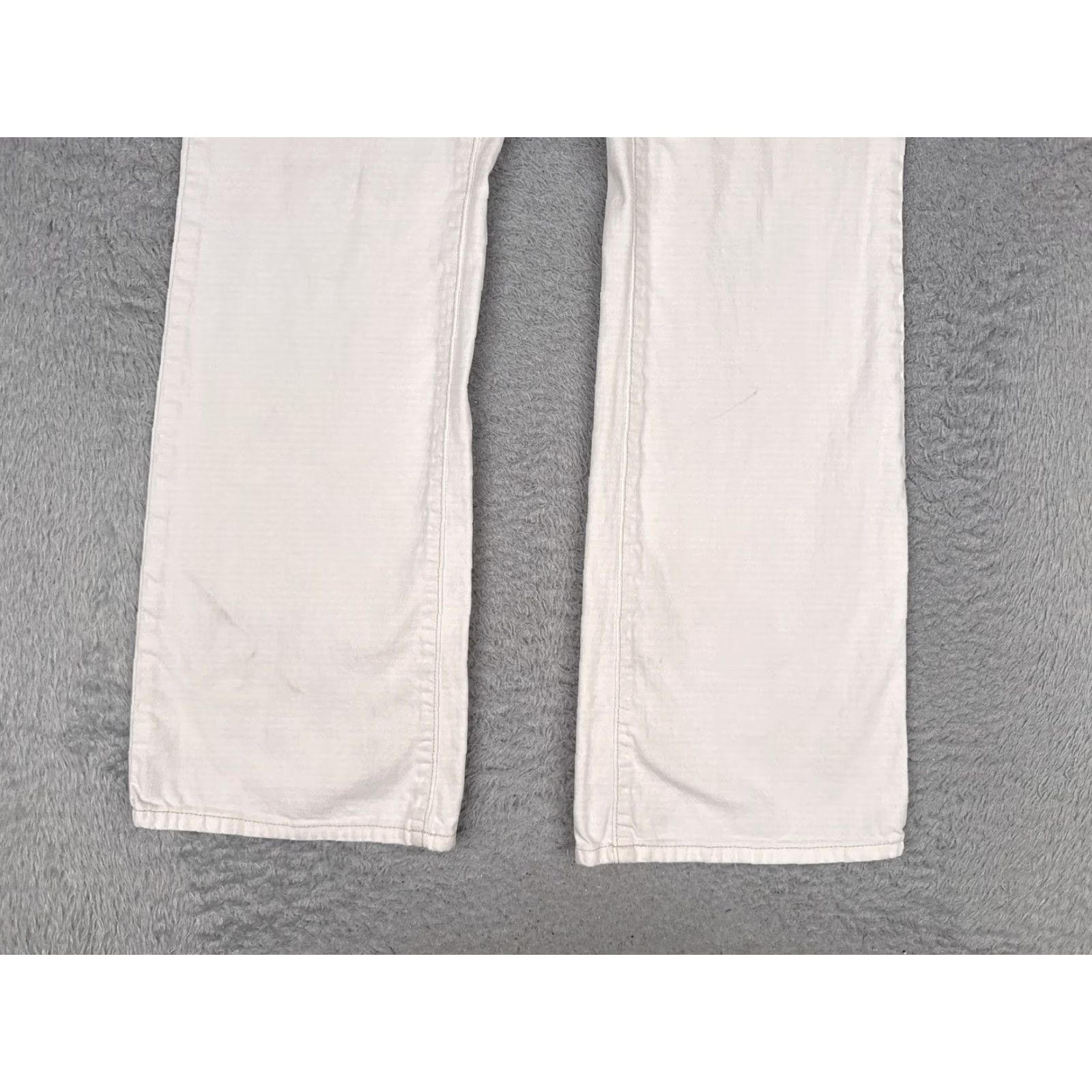 Mossimo Mossimo Jeans Womens 4 White Mid Rise Straight Embroidered Denim 28x31 Regular Stretch 5-Pocket Cotton Blend Spandex 90s Vintage: No Size 27" / US 4 / IT 40 - 2 Thumbnail