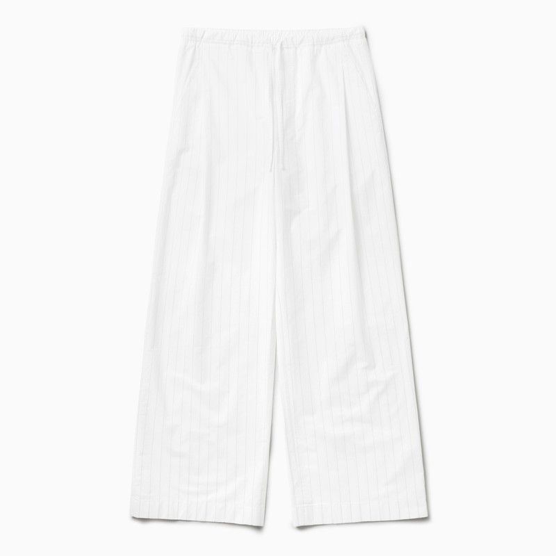 1989 STUDIO 1989 Studio White Striped Boxy Pants Size 28" / US 6 / IT 42 - 1 Thumbnail