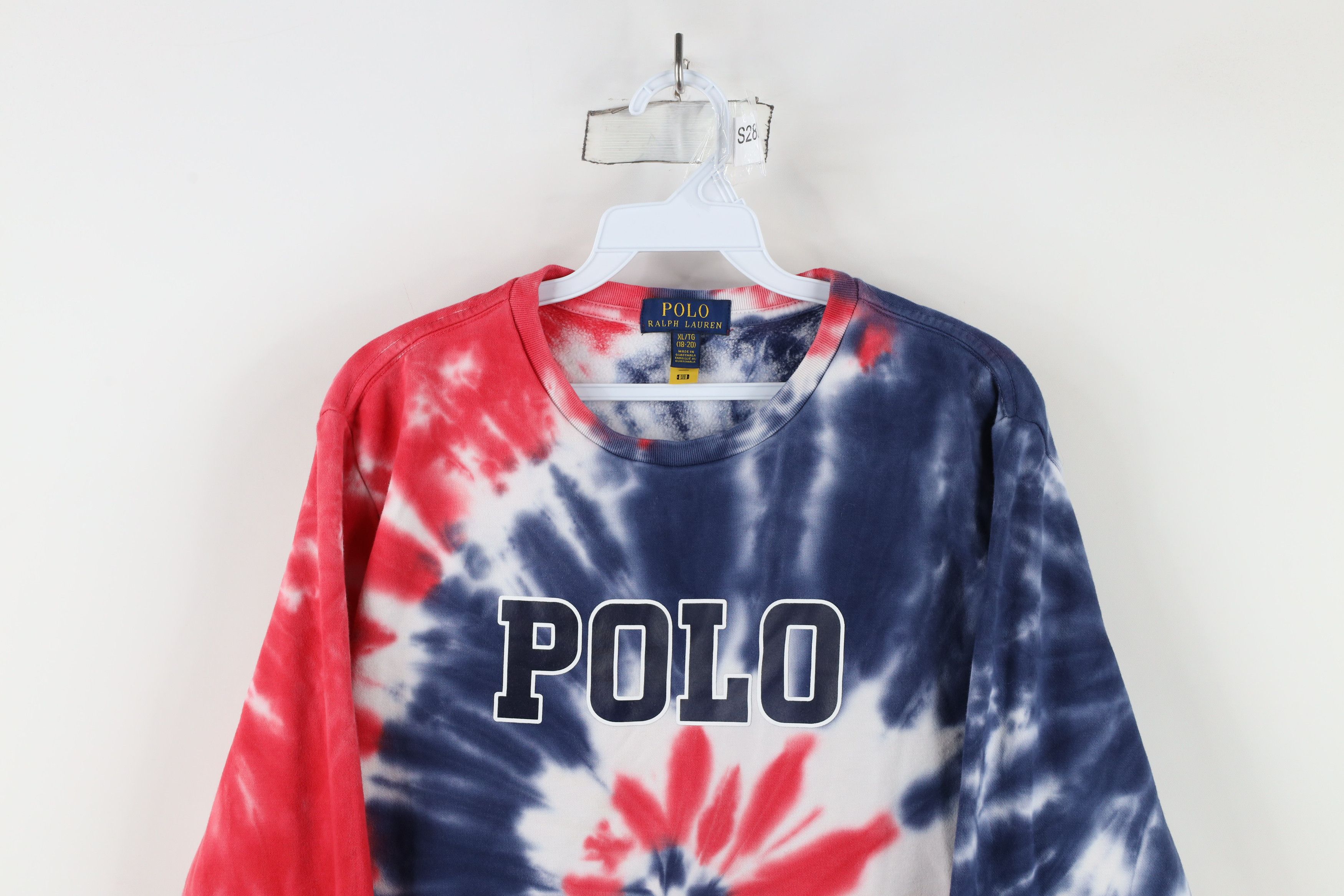 Ralph Lauren × Vintage Vintage Y2K Ralph Lauren Out Block Letter Tie Dye Sweatshirt Size XL / US 12-14 / IT 48-50 - 2 Thumbnail
