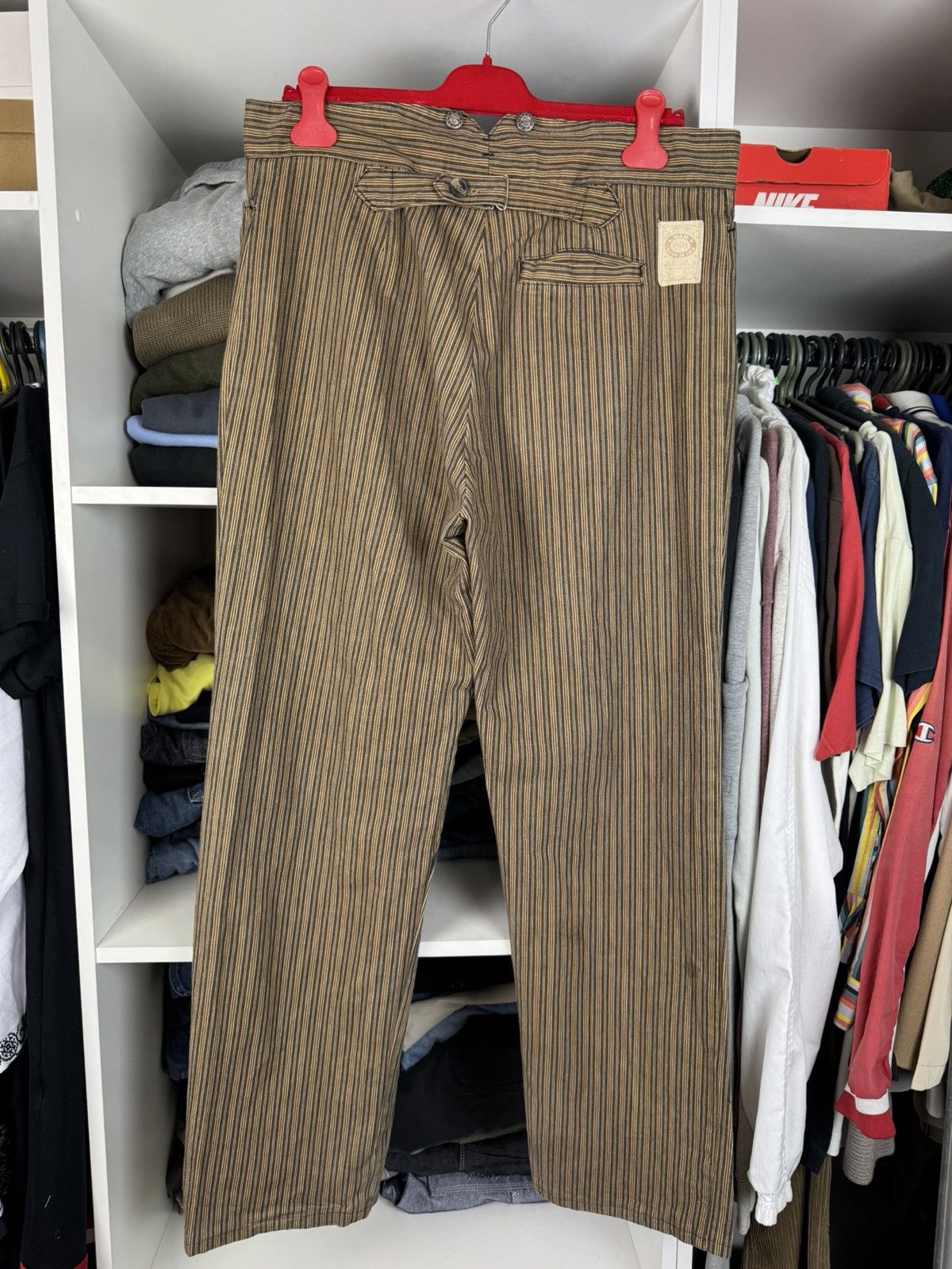 Other Vintage Wah Maker USA Buckle Back Striped Western Pants Size US 38 / EU 54 - 13 Thumbnail