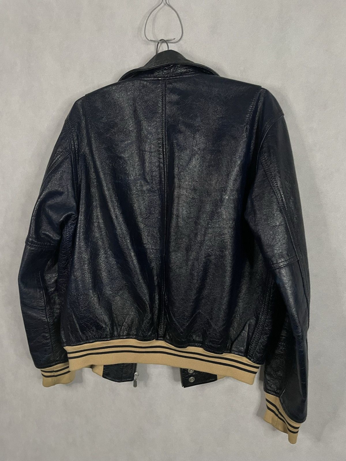 Belstaff × Japanese Brand × Vintage Navy Vintage Y2k 90s Leather Jacket Belstaff UK American USA Size US M / EU 48-50 / 2 - 7 Thumbnail