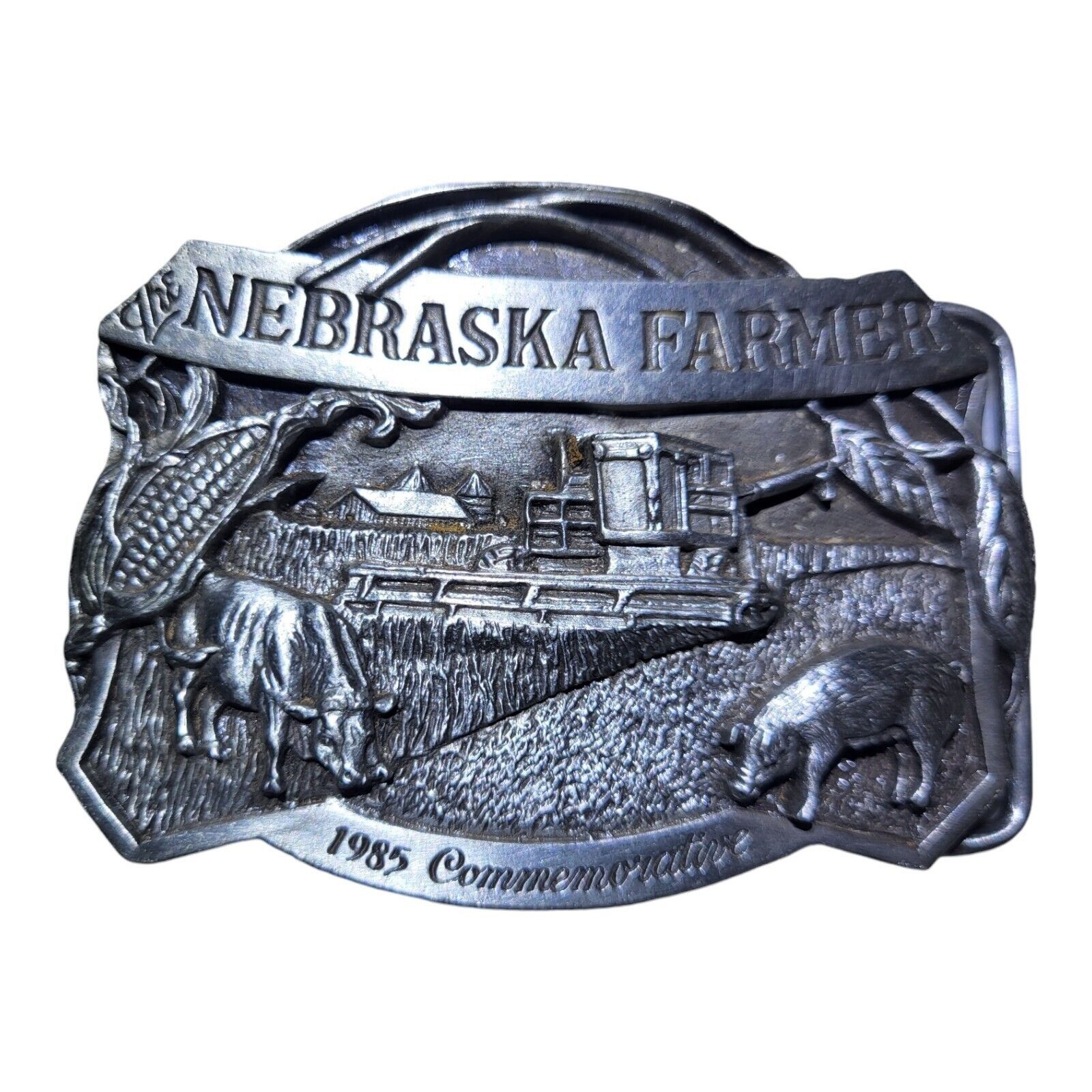 Other Vintage 1985 Nebraska Farmer Commemorative Buckle 115/2500 Size ONE SIZE - 1 Thumbnail
