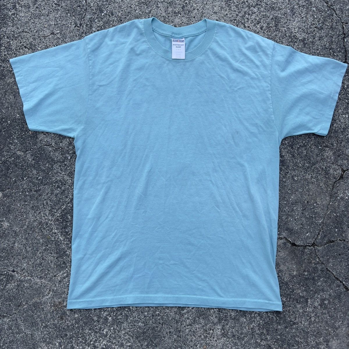 Jerzees × Vintage Vintage Y2K JERZEES Seafoam Blank Shirt Size US L / EU 52-54 / 3 - 1 Thumbnail
