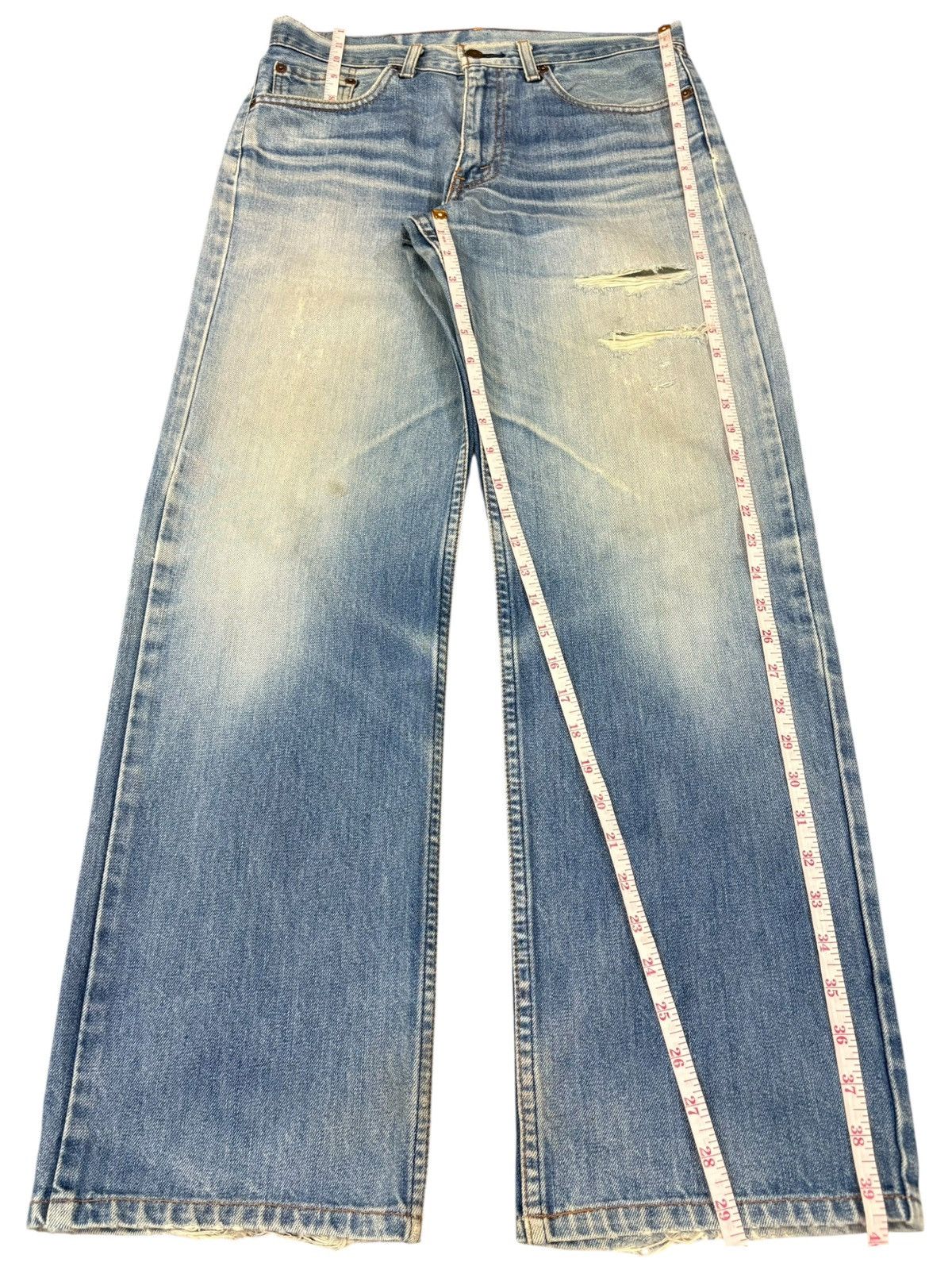 Levi's Vintage 90s Levis Light Wash Distressed Loose Jeans Size US 31 - 12 Thumbnail