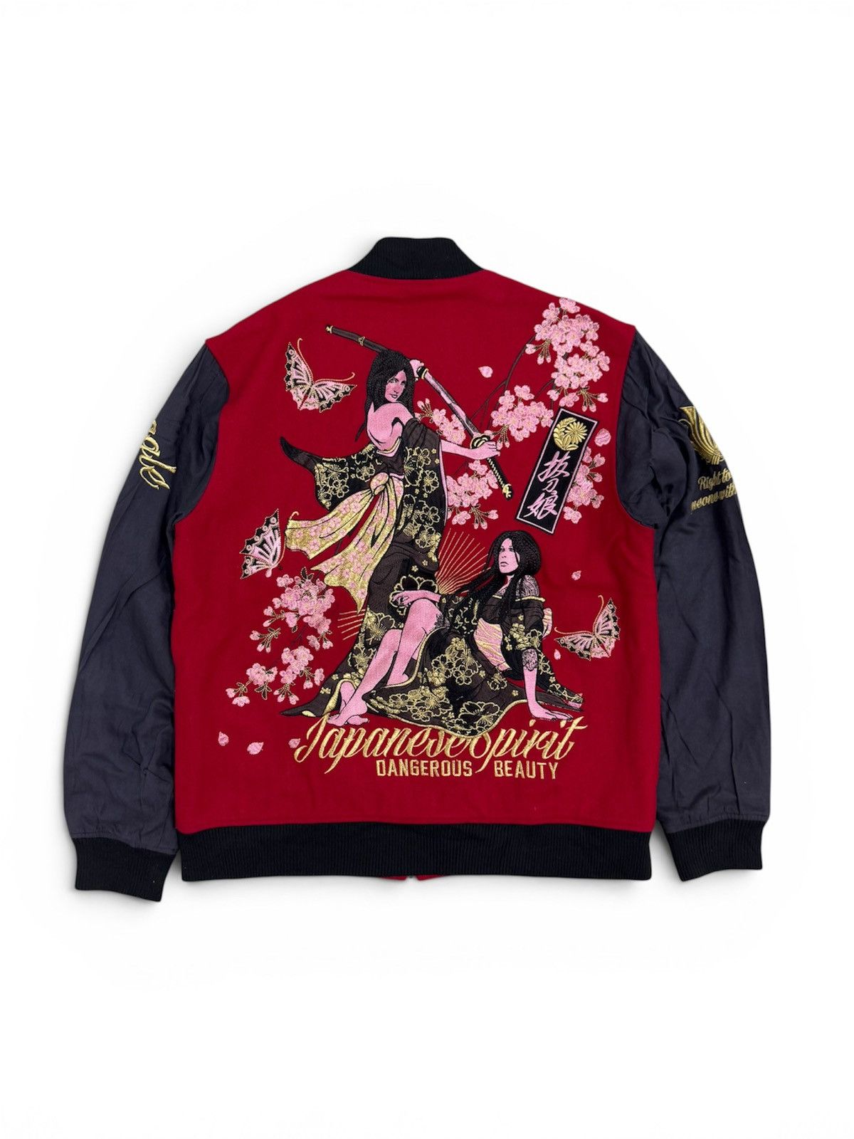 Japanese Brand 2000s Divine Retribution Sukajan Embroidered Wool Bomber Size US M / EU 48-50 / 2 - 1 Thumbnail