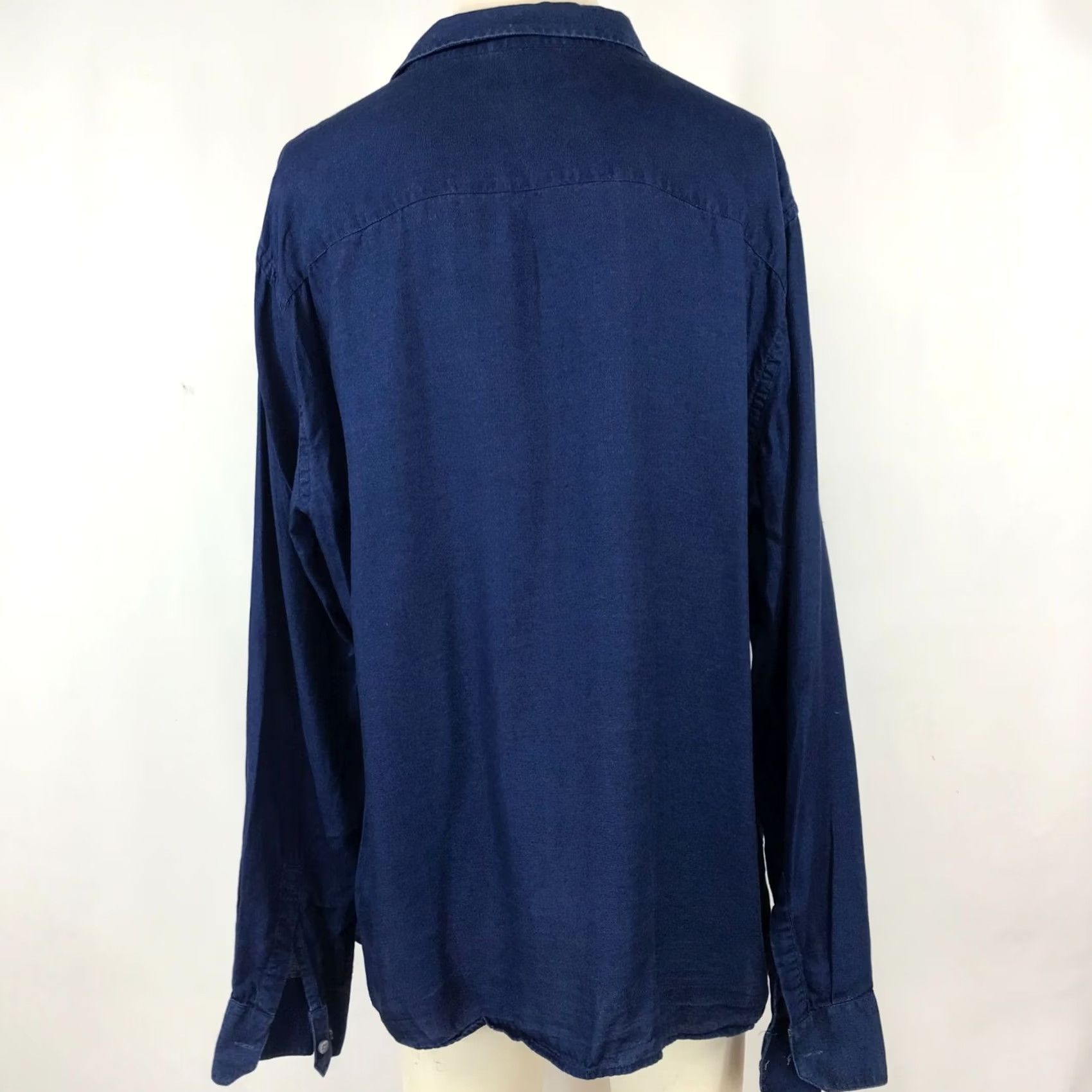 Vintage ROBERT BARAKETT Men's XXL Blue 100% TENCEL Long Sleeve Button Collared Shirt Size US XXL / EU 58 / 5 - 5 Thumbnail