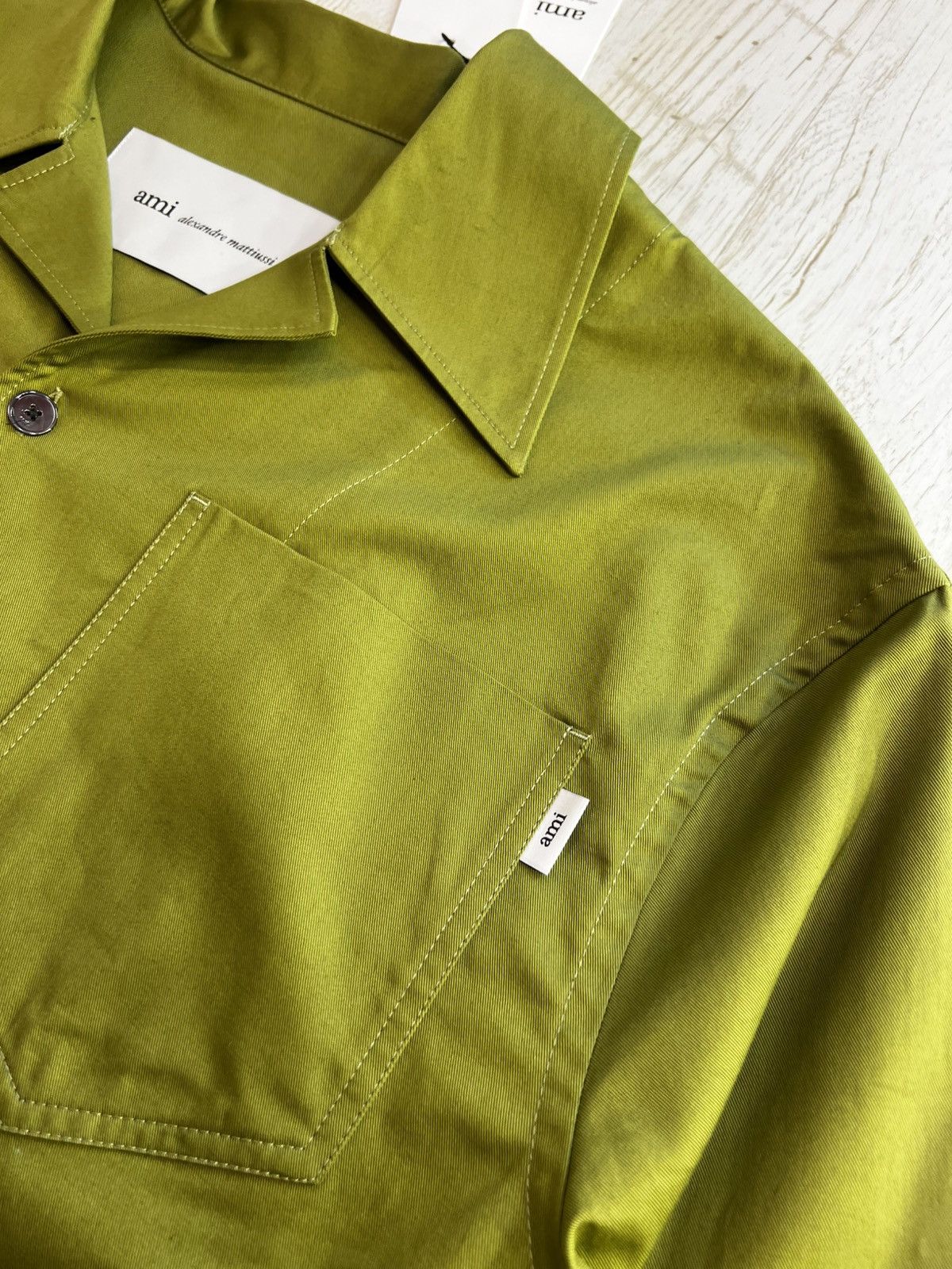 AMI Ami Paris Taupe Cotton Unisex Long Sleeve Shirt – Size M Size US M / EU 48-50 / 2 - 3 Thumbnail
