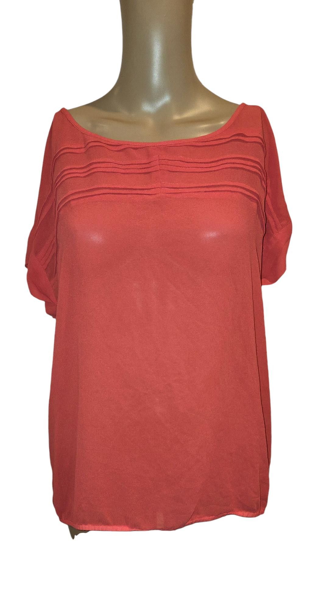 Ann Taylor Stylish Coral Oversized Top - Perfect for Casual Wear Size M / US 6-8 / IT 42-44 - 1 Thumbnail