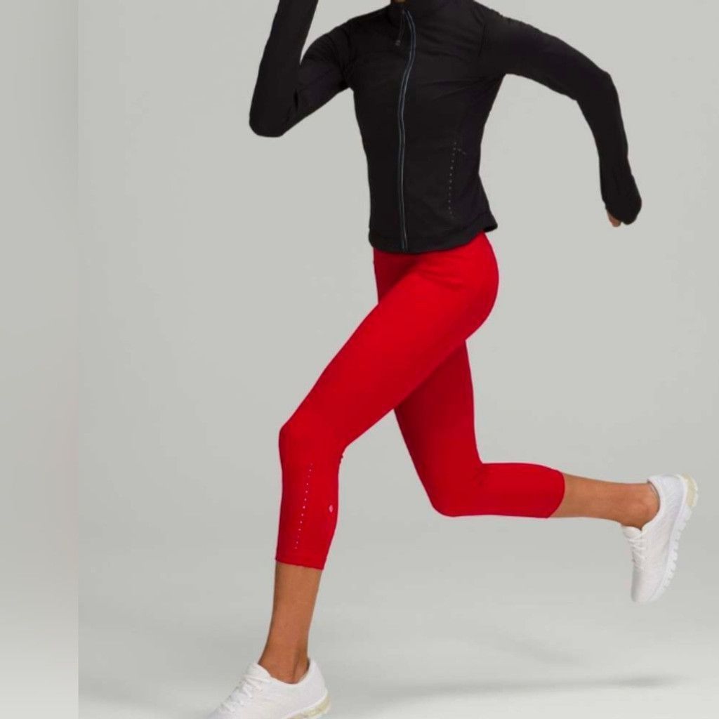 Lululemon Lululemon Swift Speed High-Rise Crop 21" Dark Red Size 12 Size 34" / US 12 / IT 48 - 4 Thumbnail
