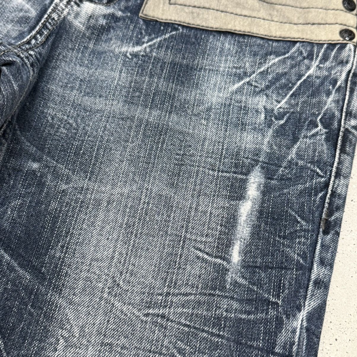 Japanese Brand Blow By Blue Crazy Y2K Whisker Washed Denim Pants Size US 31 - 7 Thumbnail