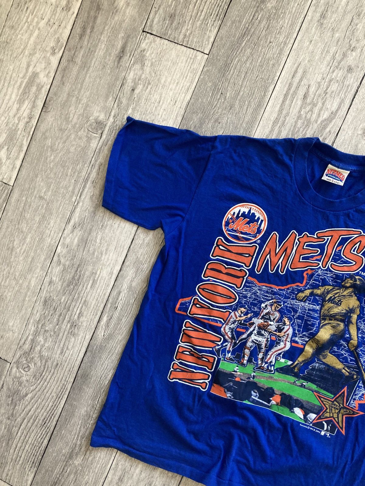 MLB × Nutmeg × Vintage Vintage 90’s new york mets mlb nutmeg tee tshirt L y2k drip Size US L / EU 52-54 / 3 - 3 Thumbnail